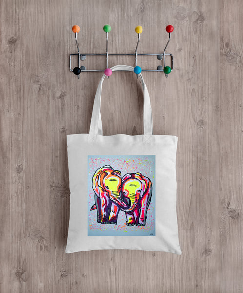 Elephant Art Tote Bag 'A love like no other'