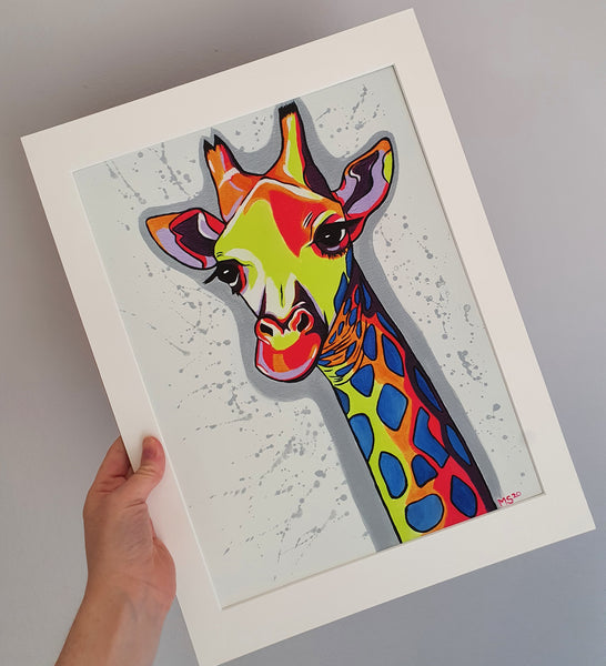 Giraffe Art Print 'The sky is the limit'