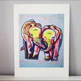 Elephant Art Print 'A love like no other'