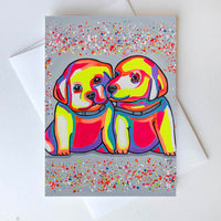 Puppy greeting Card 'Puppy Love'