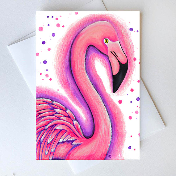 Flamingo 'The Pink Lady' Greeting card