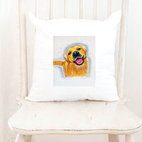 Dog Off White Fleecy Cushion Cover 'Pet Portrait'